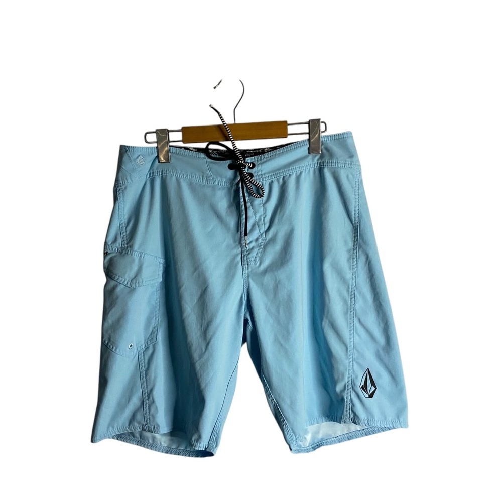 Volcom Men's Blue Quick-Dry Swimwear Board Shorts